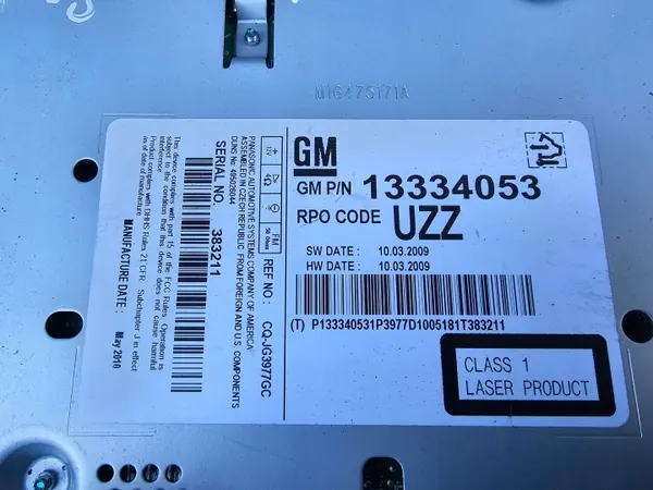 Panneau radio OEM CD 400 pour Opel Astra J noir image 6