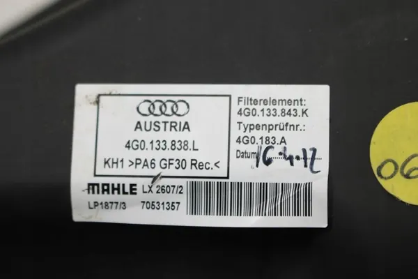 Audi A6 A7 Luftfiltergehäuse OEM 4G0133838L image 7