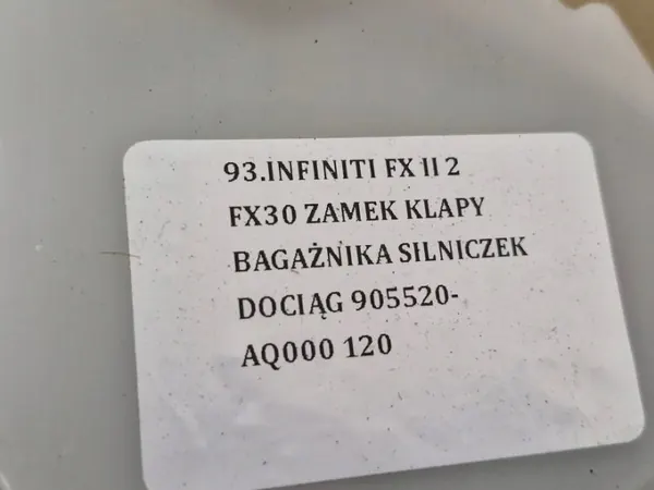 Infiniti FX II Tavaratilan Lukkomoottori OEM 905520-AQ000 image 4