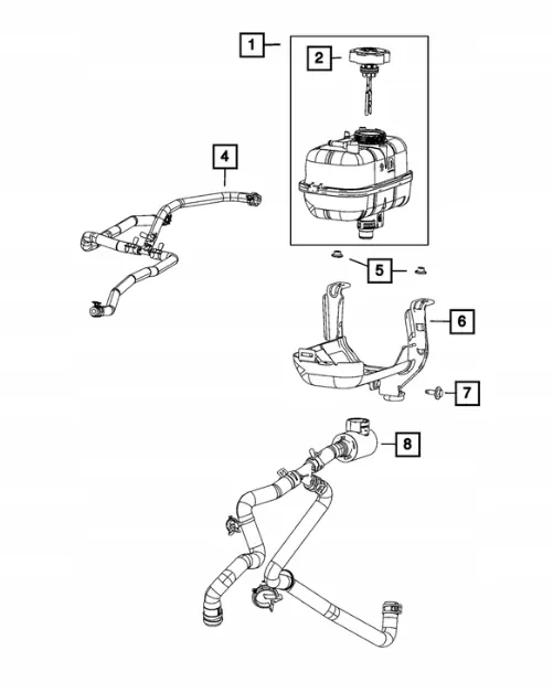 Durite de réservoir de liquide de refroidissement OEM 68280797AC image 3