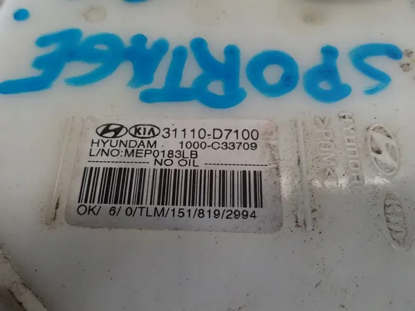 KIA SPORTAGE IV 2018 Polttoainepumppu 31110-D7100 image 3