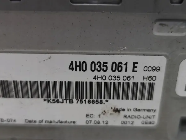 Audi A8 Radio GPS Navigation OEM 4H0035061E 2013-2015 image 7