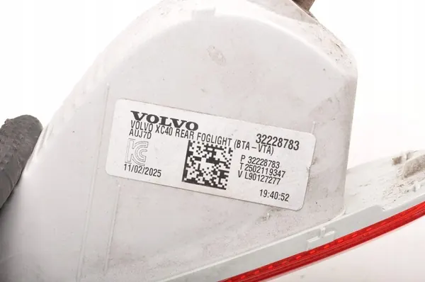 VOLVO XC40 Luz Antiniebla Trasera Izquierda 32228783 image 5