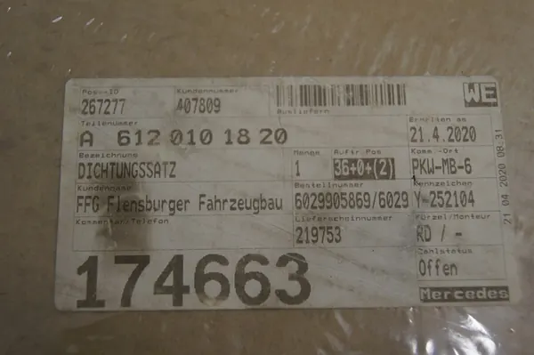 Sprinter 00-06 2.7 CDI Conjunto de juntas de cabeçote OE image 5