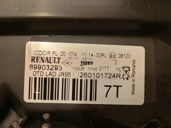 Oikea Ajovalaisin 260101724R Renault Scenic 3 Alkuperäinen image 7
