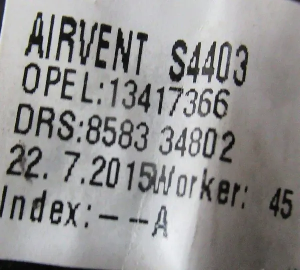 Grelha de ventilação dianteira esquerda OPEL CORSA D 13417366 image 3