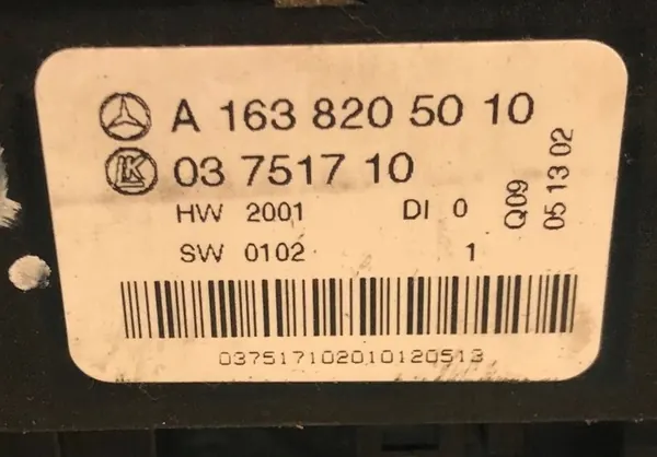 MERCEDES W163 ML Spiegelglas Paneel A1638205010 image 3