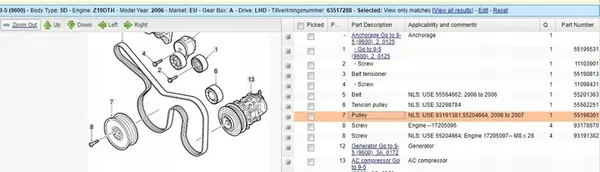 Saab 9-5 Estate 1.9L Polia do virabrequim OEM 93191381 image 5