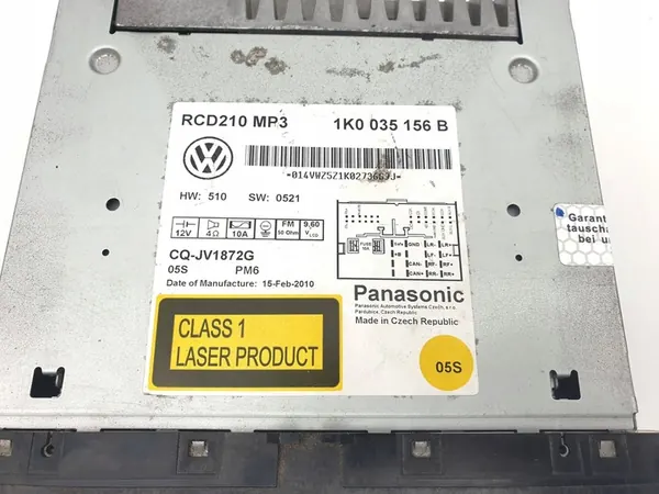 Rádio Volkswagen Golf V 1K0035156B image 3
