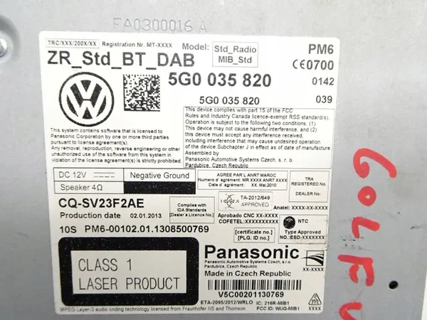 Changer CD/DVD d'occasion OEM EA0300016A pour VW Passat B8 image 8