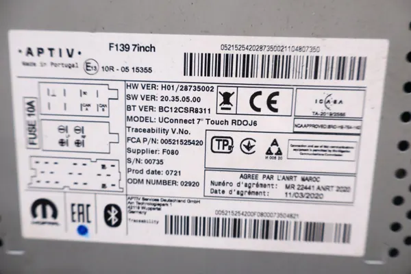 Fiat Panda III Radion Navigointinäyttö OEM '00521525420 image 6