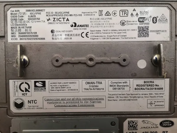 Jaguar F-PACE X761 Lift Radio Nav Lukija L8B2-19L300-PZ image 5