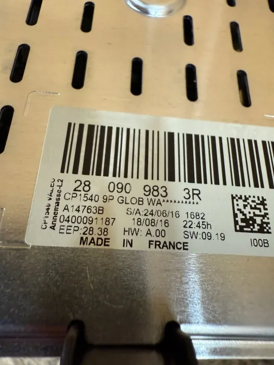 Panneau Radio Renault Affichage OEM 280909833R Occasion image 4