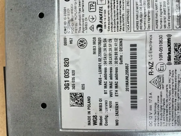 Lector Multimedia MIB3 usado OEM 3G1035820 para VW image 6