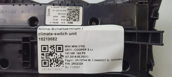 Panel AC Mini Cooper F57 OEM 61319857384 - Usado image 6