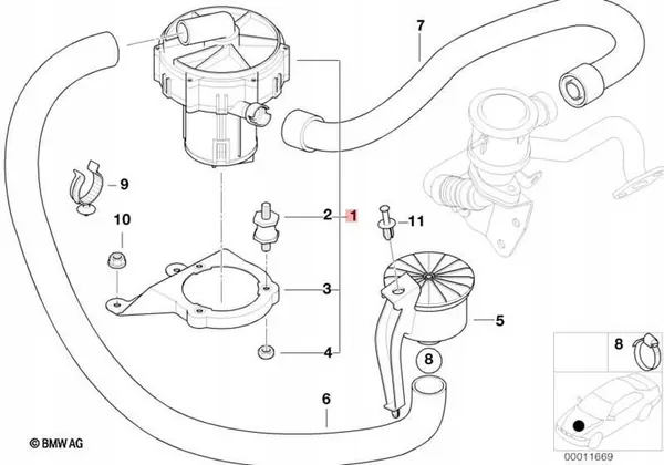 Toissijainen ilmapumppu BMW E46 1.6 image 2