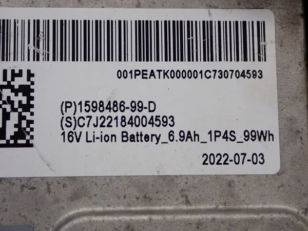 Tesla Batterijmodule 1598486-99-D, 7Ah, Gebruikt image 4