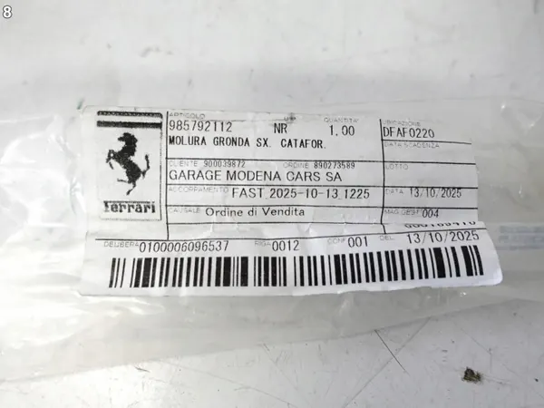 Ferrari Roma Moldura Teto Esquerda OEM 985792112 image 9