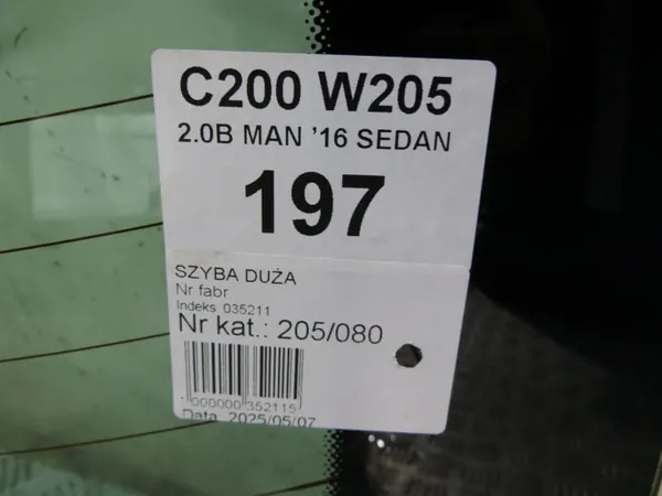 Luna trasera Mercedes W205 OEM 205/080 Usada image 8