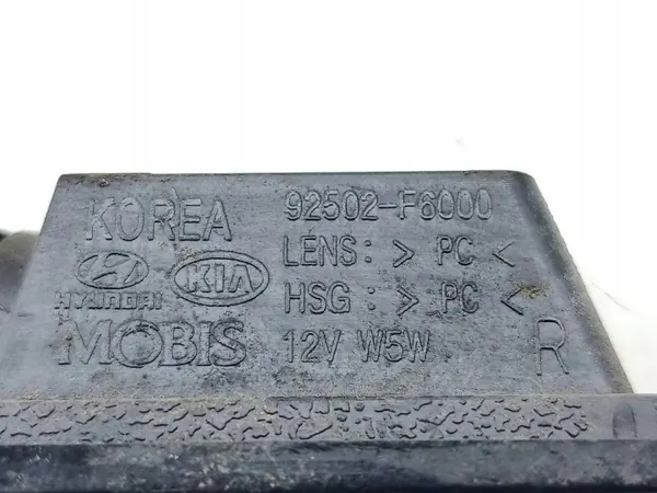Éclairage Tableau de Bord Arrière Gauche OEM 92501-F6000 image 6