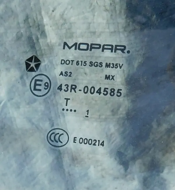 Dodge Charger 2011 bakdörrsglaspackning OEM Begagnad image 3