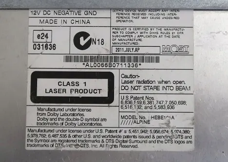 BMW DVD-vaihtaja OEM 9 151 149 02 - Käytetty image 3