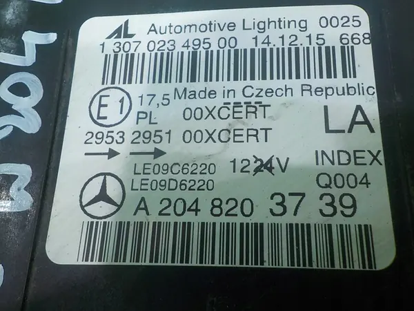 MERCEDES C W204 C204 COUPE AMG Xenon Linker Lamp A2048203739 image 8