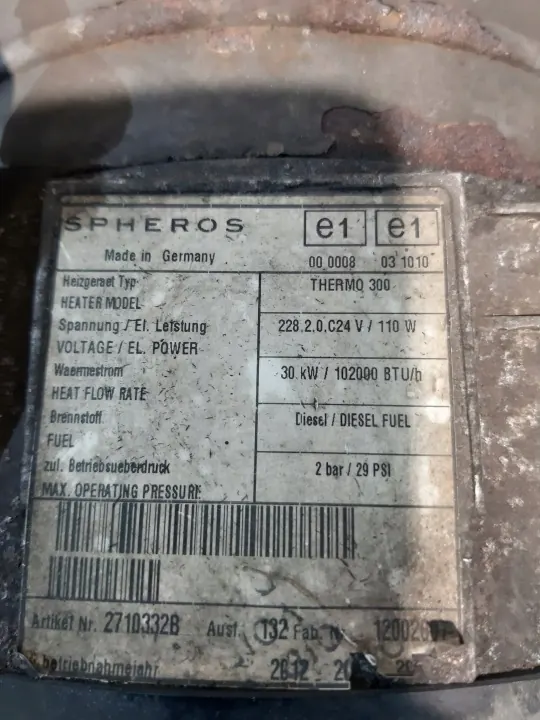Webasto Thermo 300 Spheros 30kW 24V/110W Lämmitys image 3