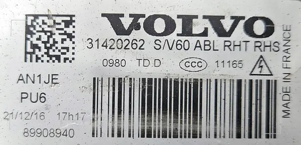 Volvo S60 V60 Bi Xenon Oikea 31420262 image 5