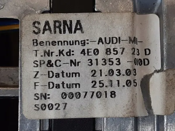 AUDI A8 D3 MMI Näyttö 4E0857273D image 10