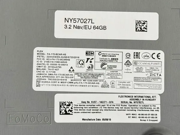 64GB Muistimoduuli Ford Kuga MK2 OEM KJ5T-14G370-RGA image 4
