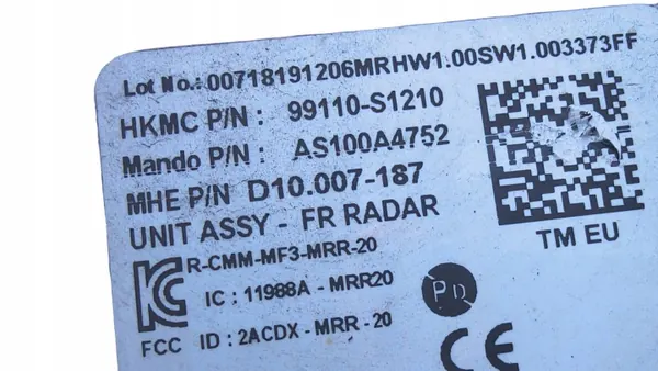Sensor Radar Hyundai Santa Fe 2019 OEM 99110S1210 image 3