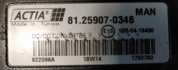 MAN TGX 2018 Spannungswandler 24/12V OEM 1234567 image 3