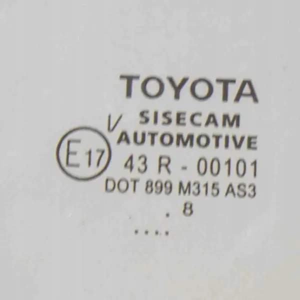 Toyota C-HR Vasen Takaikkuna OEM 43R00101 image 6