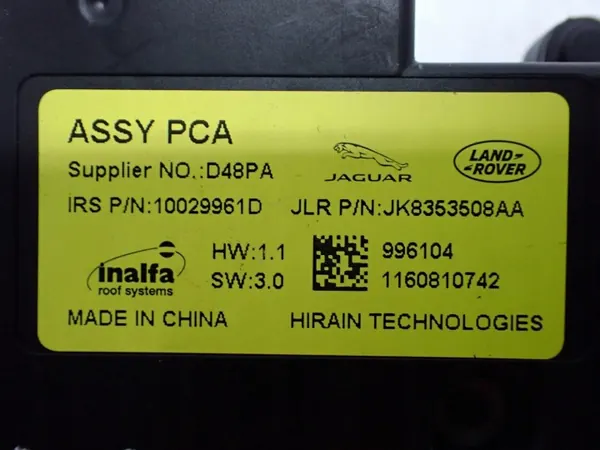 Motor de teto solar OEM JK83-53508-AA Jaguar F-Pace image 3