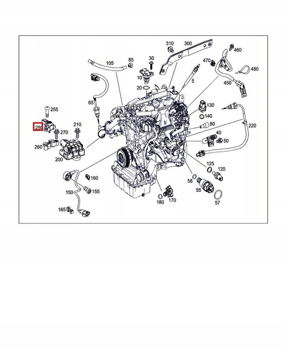 Luftansaugrohr Sensor Vito W447 2.2 CDI A0101537228 image 5