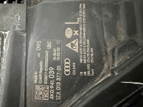Audi A6 S6 C8 Koplamponderdeel OEM 0133770100050562 Links image 10