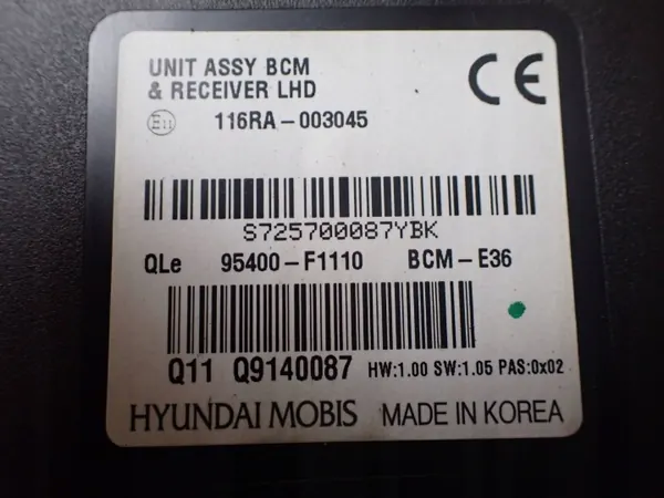 Módulo BCM OEM 95400F1110 para Kia Sportage SUV image 5