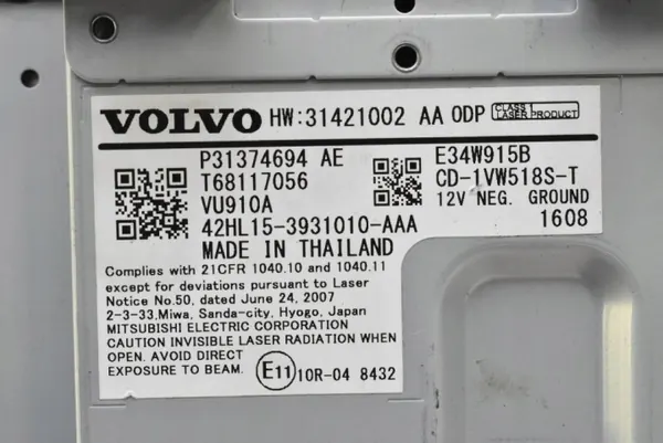 CD-bytenhet OEM 31374694 för Volvo S90 2016-2020 image 7