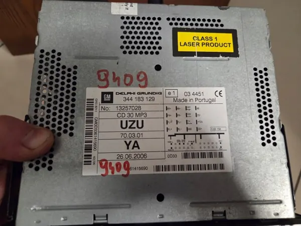 Radio OEM 13257028 pour Opel Corsa D CD30 MP3 image 4