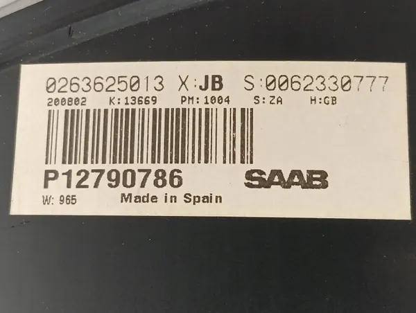 Velocímetro 0263625013 12790786 Saab 9-3 II image 3