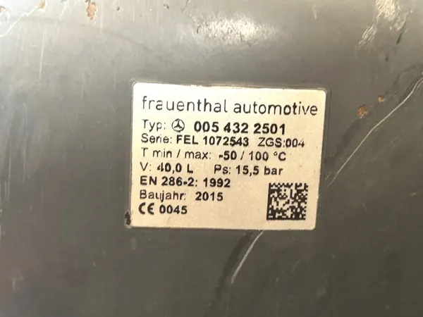 Tanque de ar OEM A0054322501 para Mercedes Actros MP4 40L image 4