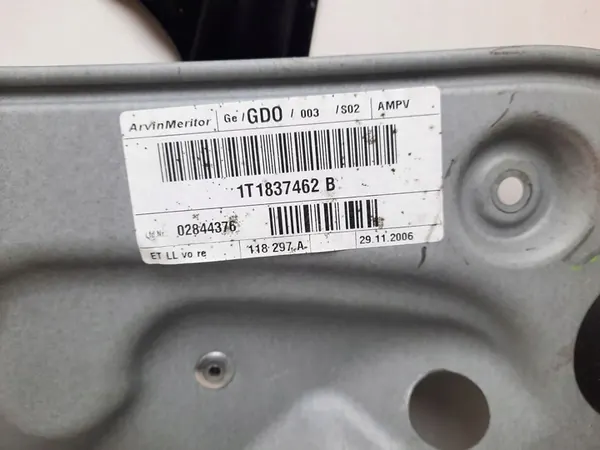 Mecanismo de janela dianteira Volkswagen Touran I 2005 1T1837462B image 4