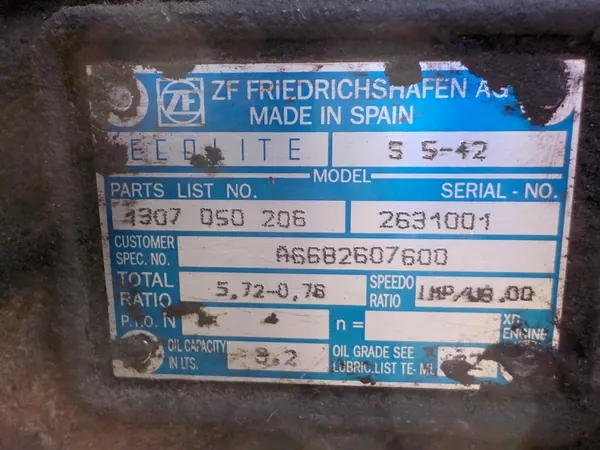 Boîte de vitesses MERCEDES VARIO 841D 1999, S5-42 image 5