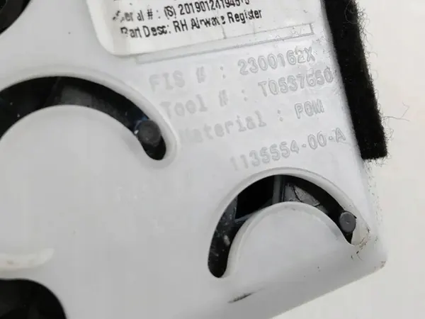 Rejillas Salpicadero Tesla Model 3 OEM 113555400A image 5