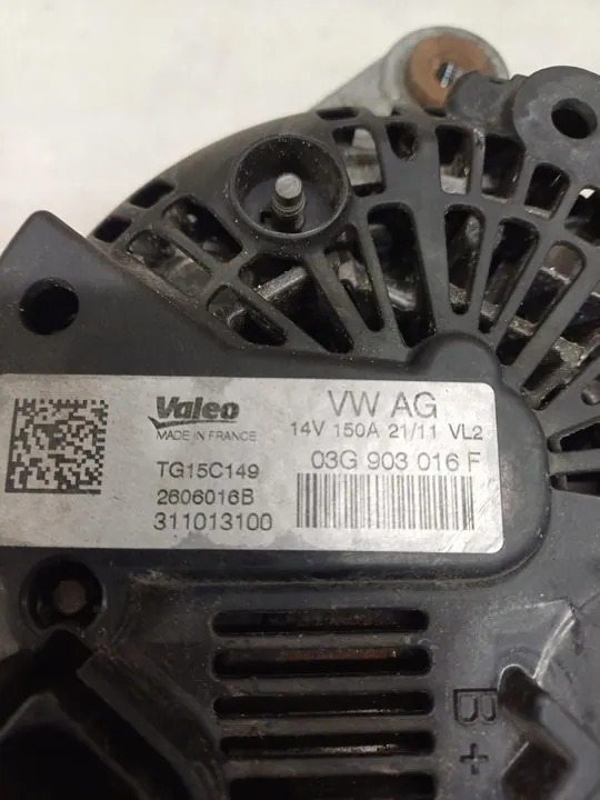 Vaihtovirtageneraattori Audi Q5 Quattro 2.0 TDI OEM 03G903016F image 6