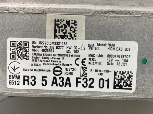 OEM 5A3AF32 Signaalimoduuli BMW G30 5-sarjaan image 6