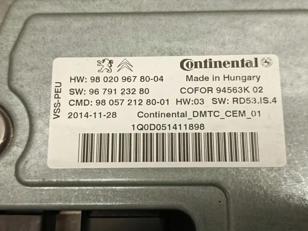 Module Start-Stop Peugeot 508 I OEM 9802096780 image 5
