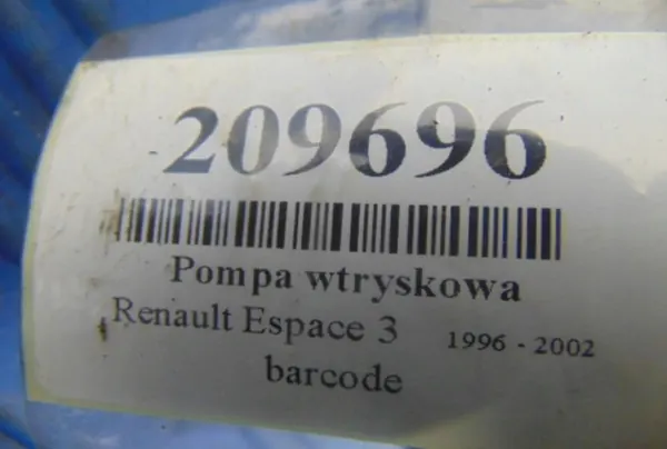 Brandstofpomp RENAULT ESPACE III 2.2DCI 8200010076 image 8