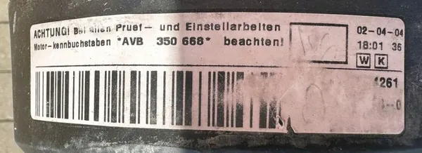 Motor VW PASSAT B5 LIFT 1.9TDI AVB 74KW 101KM image 6